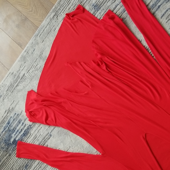 SALE* Free People poppy red FLOWY top or dress. Size Medium - Picture 5 of 6